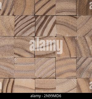 Draufsicht auf Holzwürfel oder -Blöcke, Hintergrund im Vollformat Stockfoto