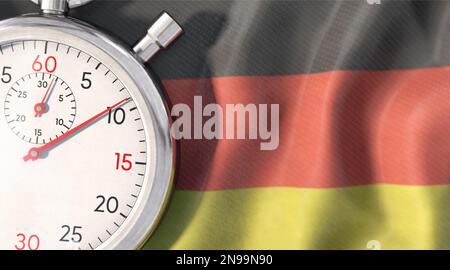 Deutschland - die Zeit läuft aus Stockfoto