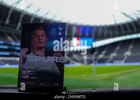 Tottenham Hotspur Stadium, London, Großbritannien. 12. Februar 2023. Womens Super League, Tottenham Hotspur gegen Manchester United; Spielplan: Action Plus Sports/Alamy Live News Stockfoto