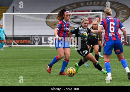 Bromley, Großbritannien. 12. Februar 2023. Bromley, England, Februar 12. 2023: Kirsten Reilly (11 Crystal Palace) in Aktion während des Frauenmeisterschaftsspiels zwischen Crystal Palace und Durham in der Hayes Lane in Bromley, England. (Dylan Clinton/SPP) Kredit: SPP Sport Press Photo. Alamy Live News Stockfoto