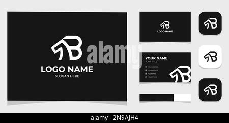 Template Logo Creative Initial Letter B und Horse Concept. Kreative Vorlage mit Farbpalette, visuellem Branding, Visitenkarte und Symbol. Stock Vektor