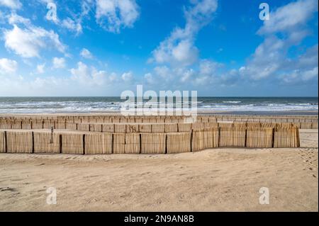 Der Strand von Soulac-sur-Mer liegt an der französischen Atlantikküste in Frankreich Stockfoto