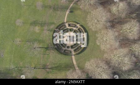 War Memorial Park Aus Der Vogelperspektive Stockfoto