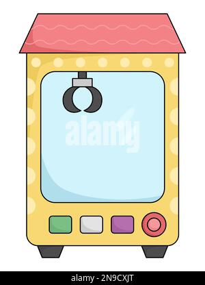 Vector Kawaii Spielzeugautomat-Ikone für Kinder. Süße Illustration. Lustiges Zeichentrickspiel Stock Vektor