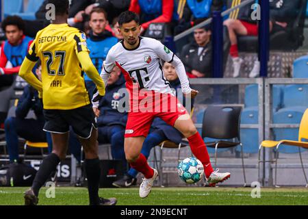 ARNHEM, NIEDERLANDE - FEBRUAR 12: Naoki Maeda vom FC Utrecht während des niederländischen Eredivisie-Spiels zwischen Vitesse und FC Utrecht in Gelredome am 12. Februar 2023 in Arnhem, Niederlande (Foto: Ben Gal/Orange Pictures) Stockfoto