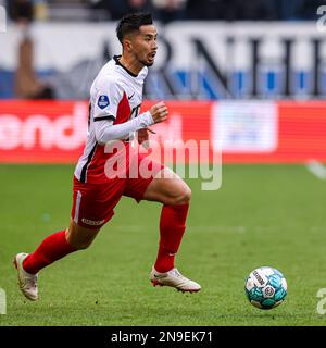 ARNHEM, NIEDERLANDE - FEBRUAR 12: Naoki Maeda vom FC Utrecht während des niederländischen Eredivisie-Spiels zwischen Vitesse und FC Utrecht in Gelredome am 12. Februar 2023 in Arnhem, Niederlande (Foto: Ben Gal/Orange Pictures) Stockfoto