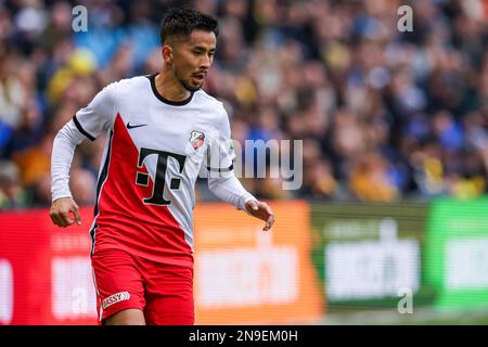 ARNHEM, NIEDERLANDE - FEBRUAR 12: Naoki Maeda vom FC Utrecht während des niederländischen Eredivisie-Spiels zwischen Vitesse und FC Utrecht in Gelredome am 12. Februar 2023 in Arnhem, Niederlande (Foto: Ben Gal/Orange Pictures) Stockfoto