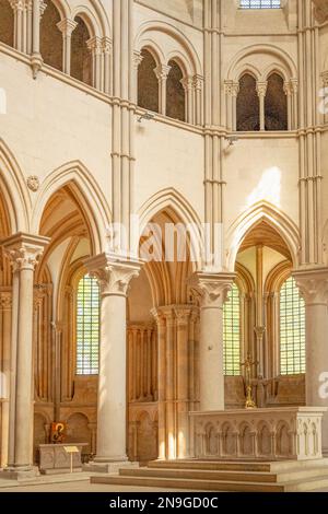 Die Pilgerkirche basilique Sainte-Marie-Madeleine von Vézelay am Jakob's Way, Vézélay, Burgund, Frankreich Stockfoto