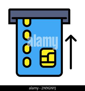 Setzen Sie die Symbolzeile der Karte isoliert auf weißem Hintergrund ein. Schwarzer, flacher Klassiker mit modernem Umriss. Lineares Symbol und bearbeitbare Kontur. Einfach und Pixel Stock Vektor