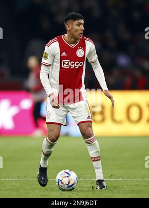 AMSTERDAM - Edson Alvarez von Ajax während des niederländischen Premier-League-Spiels zwischen Ajax Amsterdam und RKC Waalwijk in der Johan Cruijff Arena am 12. Februar 2023 in Amsterdam, Niederlande. ANP MAURICE VAN STONE Stockfoto