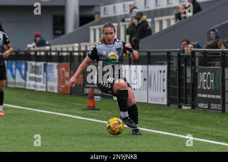 Bromley, Großbritannien. 12. Februar 2023. Bromley, England, Februar 12. 2023: Sarah Wilson (5 Durham) während des Frauenmeisterschaftsspiels zwischen Crystal Palace und Durham in der Hayes Lane in Bromley, England. (Dylan Clinton/SPP) Kredit: SPP Sport Press Photo. Alamy Live News Stockfoto