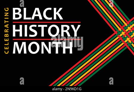 Wir Feiern Den Black History Month. Stock Vektor