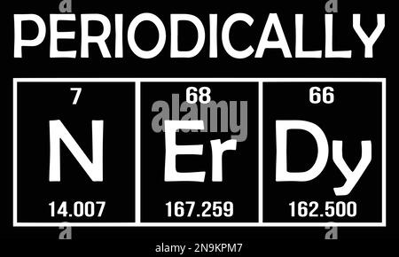 Regelmäßig Streber. Die chemischen Elemente des Periodensystems. Stock Vektor