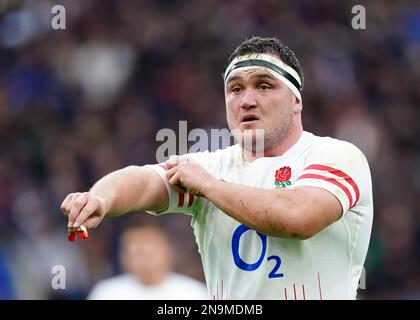 Jamie George aus England während des Guinness Six Nations-Spiels im Twickenham Stadium, London. Foto: Sonntag, 12. Februar 2023. Stockfoto