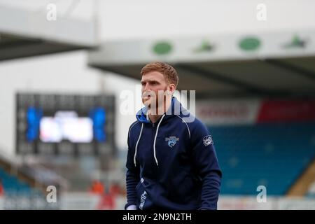 Featherstone, West Yorkshire, Großbritannien. 12. Februar 2023. *** Joe Keyes von Halifax Panthers während des Betfred Championship-Spiels zwischen Featherstone Rover und Halifax Panthers im Millennium Stadium, Featherstone, West Yorkshire am 12. Februar 2023. Foto von Simon Hall. Nur redaktionelle Verwendung, Lizenz für kommerzielle Verwendung erforderlich. Keine Verwendung bei Wetten, Spielen oder Veröffentlichungen von Clubs/Ligen/Spielern. Kredit: UK Sports Pics Ltd/Alamy Live News Stockfoto