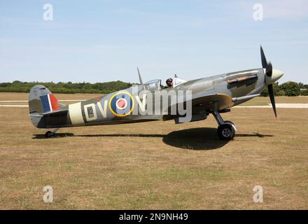 Ein Supermarine Spitfire Mk.VC am Sywell Airfield Northamptonshire Stockfoto