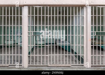 Gefängniszelle in Alcatraz (San Francisco, Kalifornien, USA) Stockfoto