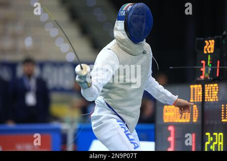 Turin, Italien. 12. Februar 2023. Daniele Garozzo (Italien) 2023 Foil Grand Prix - Inalpi Trophy, Sword in Turin, Italien, Februar 12 2023 Kredit: Independent Photo Agency/Alamy Live News Stockfoto