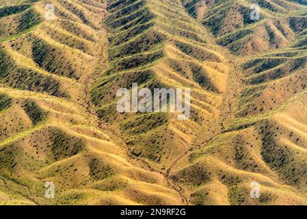 Aus der Vogelperspektive über den Purnululu National Park in der Kimberley Region in Western Australia Stockfoto