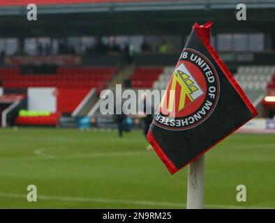 FC United of Manchester gegen Warrington Town Stockfoto