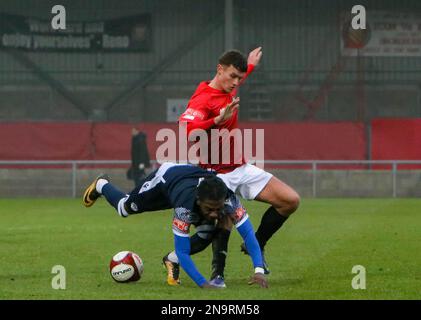 FC United of Manchester gegen Warrington Town Stockfoto