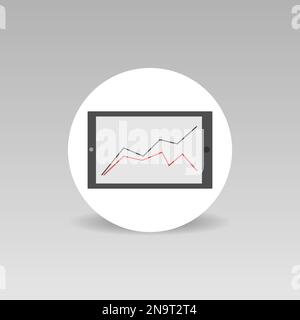 Geschäftsanalysen auf Notebook-Bildschirmen icon3 Stock Vektor