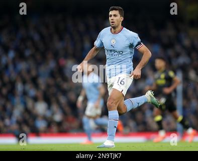 Etihad Stadium, Manchester, Großbritannien. 12. Februar 2023. Premier League Football, Manchester City gegen Aston Villa; Rodri von Manchester City Credit: Action Plus Sports/Alamy Live News Stockfoto