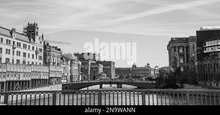 Blick von der Brücke Stockfoto