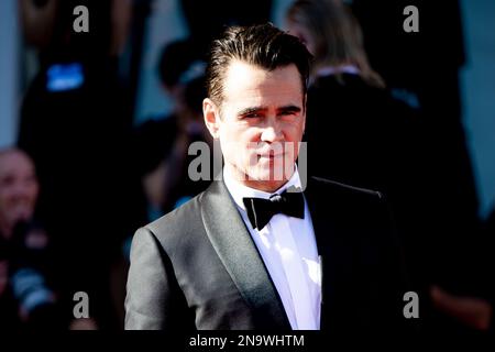 Il Cast di 'The Banshees of Inisherin' sul Red Carpet di Venezia 79, La Biennale di Venezia 2022, Lido di Venezia, Italien Stockfoto