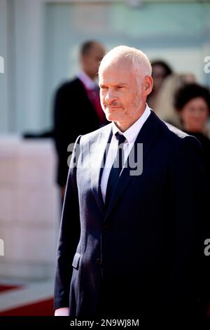 Il Cast di 'The Banshees of Inisherin' sul Red Carpet di Venezia 79, La Biennale di Venezia 2022, Lido di Venezia, Italien Stockfoto