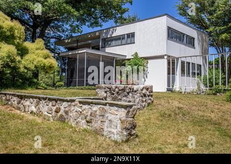 Das historische Gropius House in Lincoln, Massachusetts Stockfoto