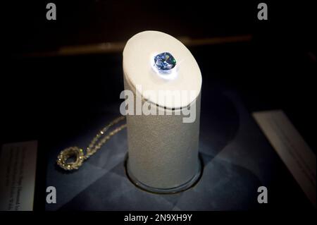 The Hope Diamond im Smithsonian Museum of Natural History in Washington, District of Columbia, Vereinigte Staaten von Amerika Stockfoto