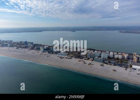 Das Mamaia Resort - Rumänien im Herbst von oben gesehen Stockfoto