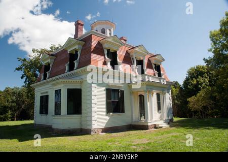 Zweite im Empire-Stil gehaltene Heimat des Walfängers Captain Edward Penniman, erbaut 1868. Stockfoto