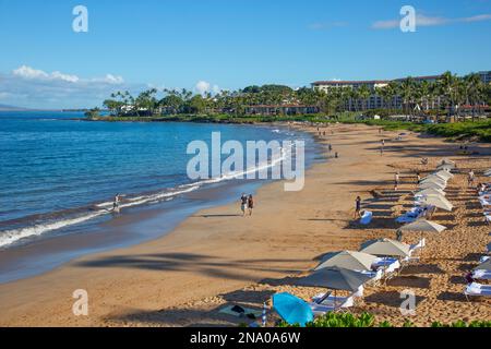 Wailea Beach, gegenüber dem Four Seasons Resort, Wailea, Maui, Hawaii Stockfoto