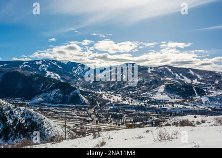 Beaver Creek Ski Resort und Avon, Colorado in den Rocky Mountains Stockfoto
