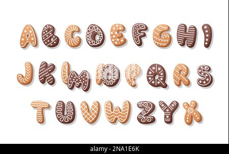 Weihnachts-Alphabet-Set Stock Vektor