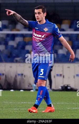 Emanuele Valeri Spieler von Cremonese, während des Spiels der italienischen Serie A zwischen Neapel und Cremonese Endergebnis, Napoli 3, Cremonese 0, gespielt im Diego Armando Maradona Stadion. Napoli, Italien, 12. Februar 2023. (Foto: Vincenzo Izzo/Sipa USA) Stockfoto