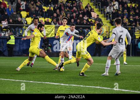 VILLARREAL, SPANIEN - FEBRUAR 12: Spiel zwischen Villarreal CF und Barcelona FC im Estadio de la Cerámica am 12. Februar 2023 in Villarreal, Spanien. (Foto: Sara Aribó/PxImages) Kredit: Px Images/Alamy Live News Stockfoto