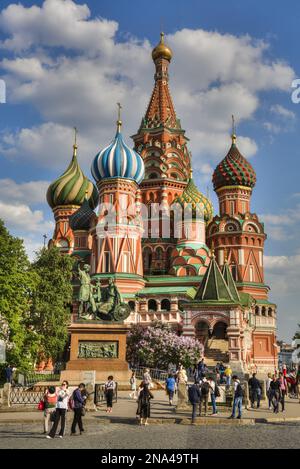 Die Basilius-Kathedrale, Roter Platz, Moskau, Russland Stockfoto