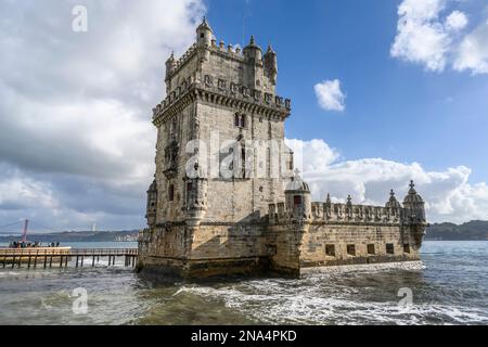 Belém Tower; Lissabon, Region Lissabon, Portugal Stockfoto