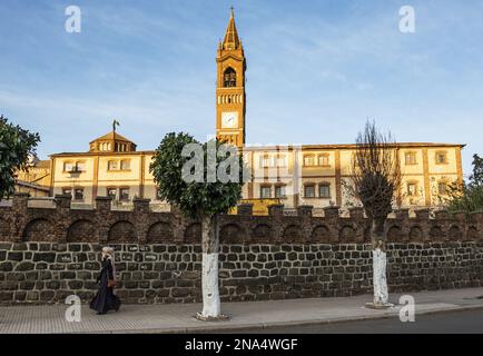 Kirche Unserer Lieben Frau vom Rosenkranz (allgemein die Kathedrale genannt), Asmara, Eritrea Stockfoto