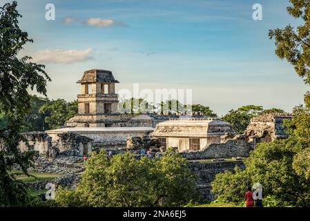 Ruinen der Maya-Stadt Palenque; Chiapas, Mexiko Stockfoto