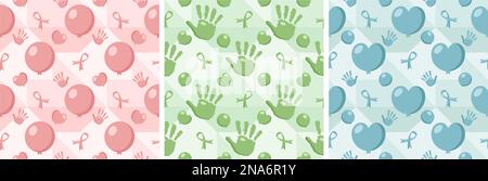 World Down Syndrome Day Seamless Pattern Design in Template handgezeichnete Cartoon Flat Illustration Stock Vektor