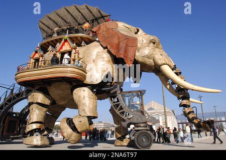 Frankreich. Pays de la Loire. Loire-Atlantique (44) Nantes. Der Elefant der Maschinen der Insel. Geschaffen von Francois Delaroziere, im Parc des C. Stockfoto