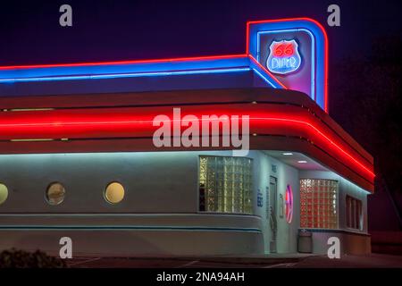 Route 66 Diner auf der Central Avenue in Albuquerque, New Mexico; Albuquerque, New Mexico; Vereinigte Staaten von Amerika Stockfoto