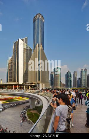 Gebäude in Lujiazui im Pudong District, Shanghai, China; Shanghai, China Stockfoto