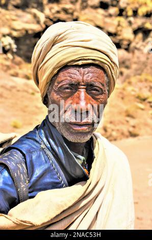 Park Ranger im Nationalpark Simien in Äthiopien; Äthiopien Stockfoto
