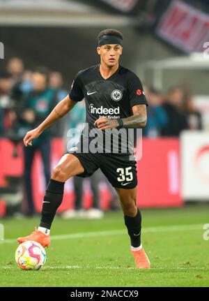 TUTA (F) Action, Fußball 1. Bundesliga, 20. Spieltag, FC Köln (K) - Eintracht Frankfurt (F) 3: 0, am 12. Februar 2023 in Köln/Deutschland. #DFL-Vorschriften verbieten die Verwendung von Fotografien als Bildsequenzen und/oder quasi-Video # Stockfoto