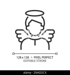 Unschuldige Pixel perfekt lineares Symbol Stock Vektor